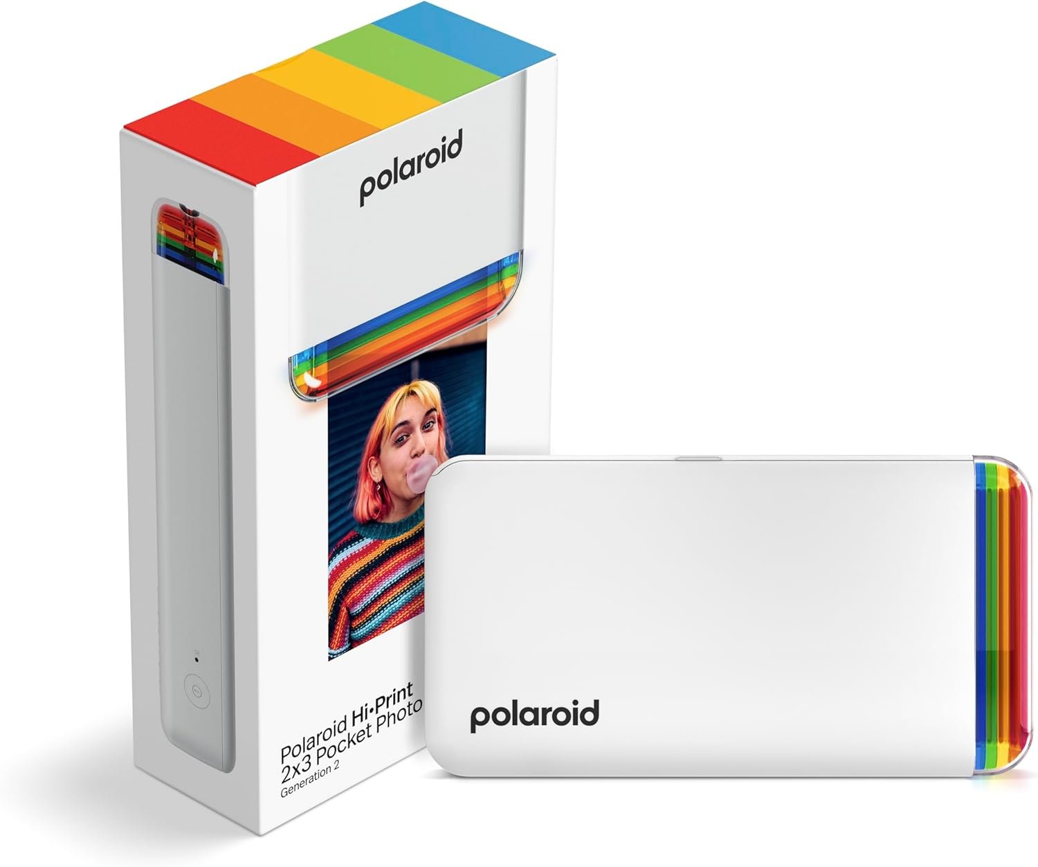 Xiaomi Mi Portable Photo Printer 1S Review showing the white pocket photo printer and retail packaging for smartphone printing
