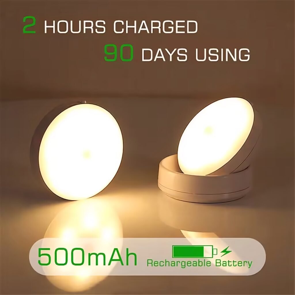 Long battery life USB rechargeable night light 500mAh