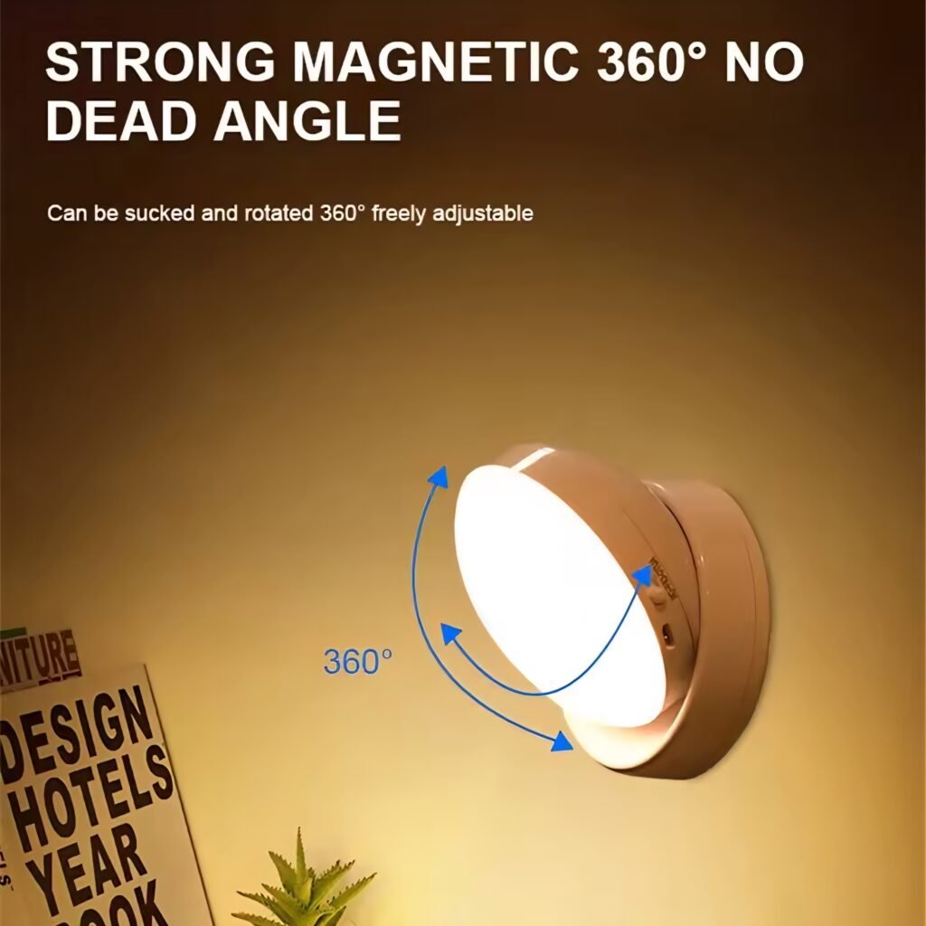360 degree rotatable motion sensor light indoor