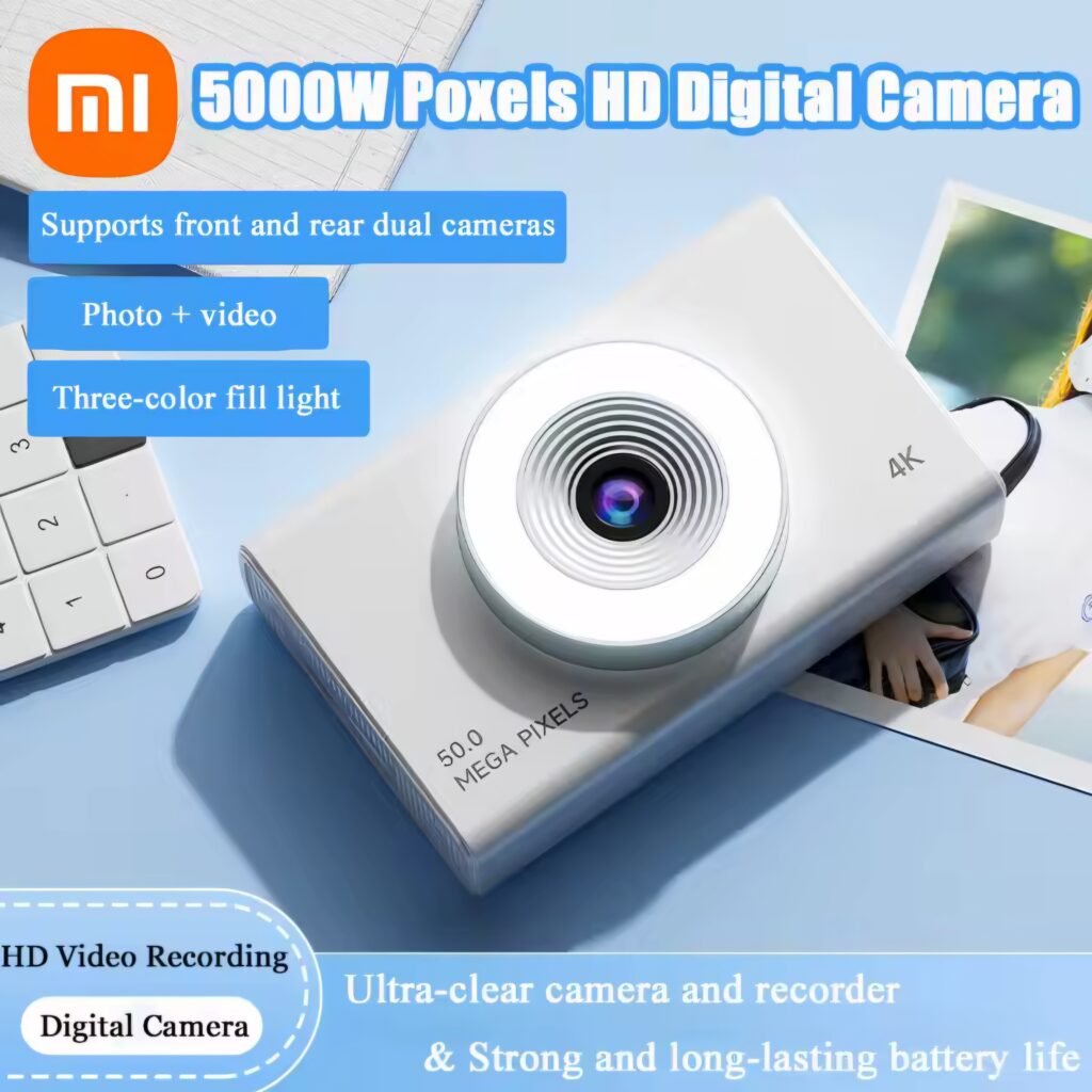 Features of the viral digital camera including the 50MP sensor, HD video recording, and fill light.