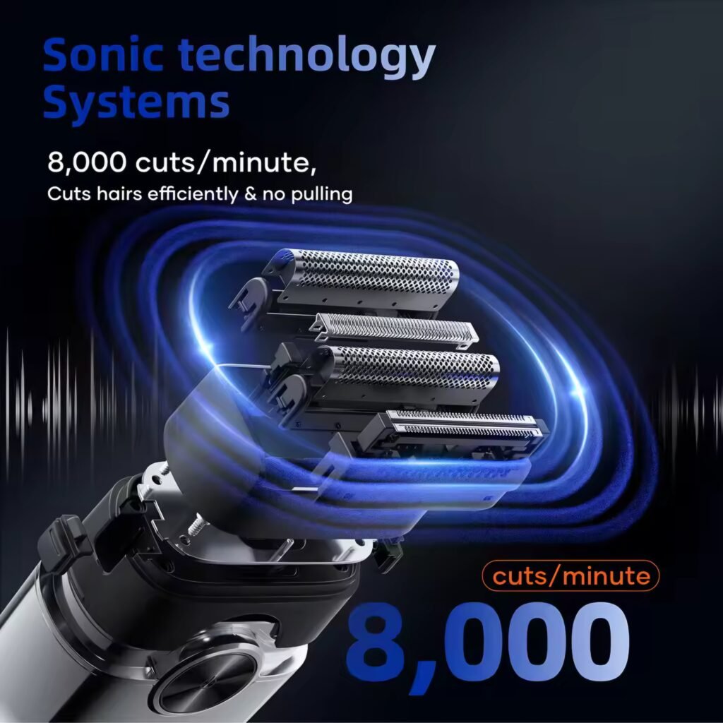 The powerful 8000RPM sonic motor system of the Kensen S26 shaver