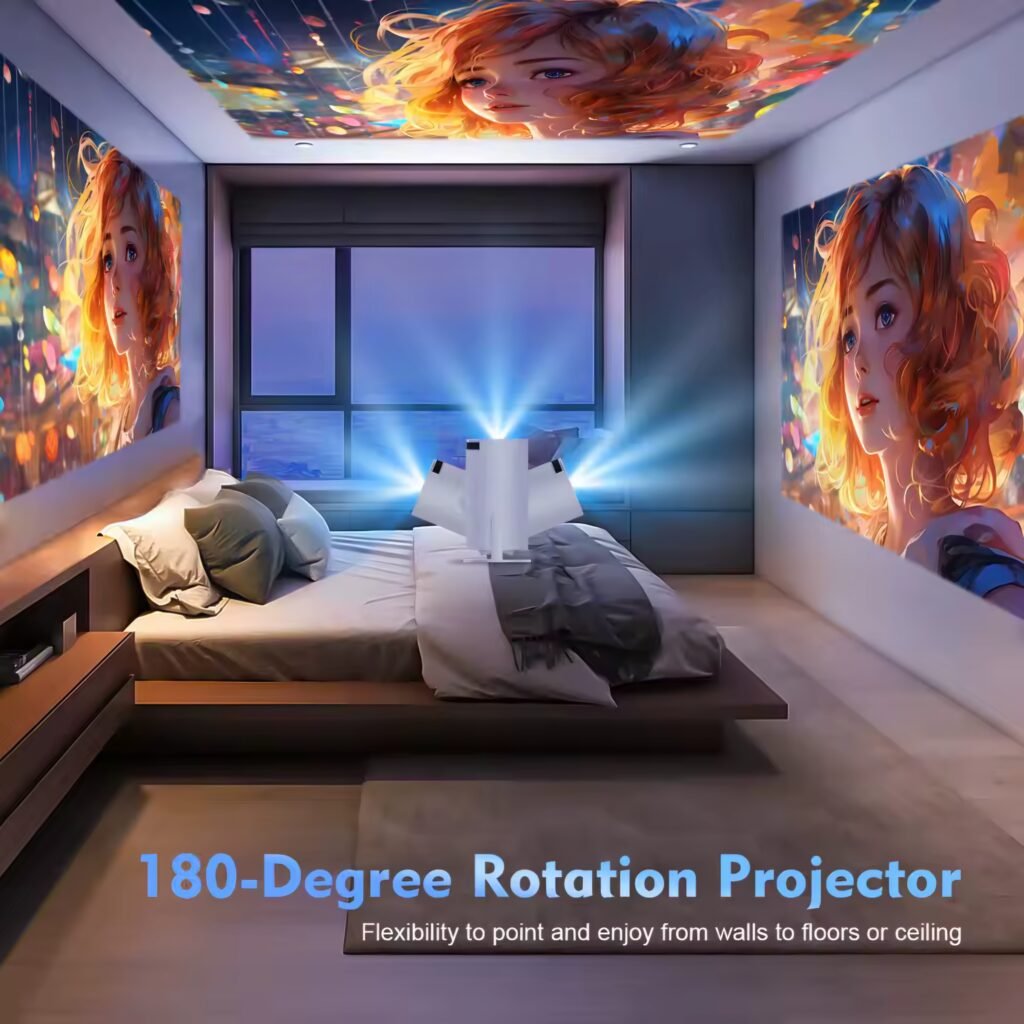 Magcubic HY300 180 degree rotating stand ceiling projection