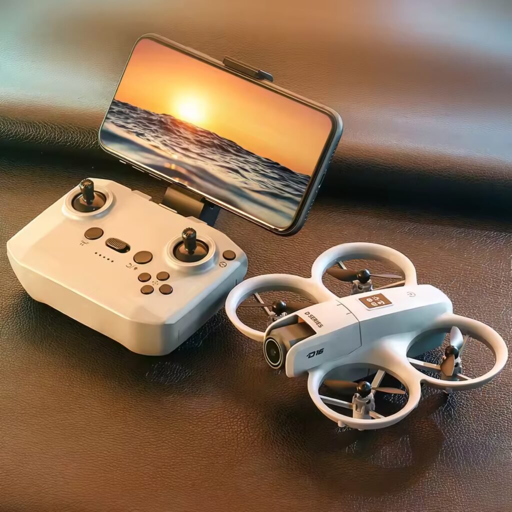 D16 Drone full setup with remote controller and phone holder
