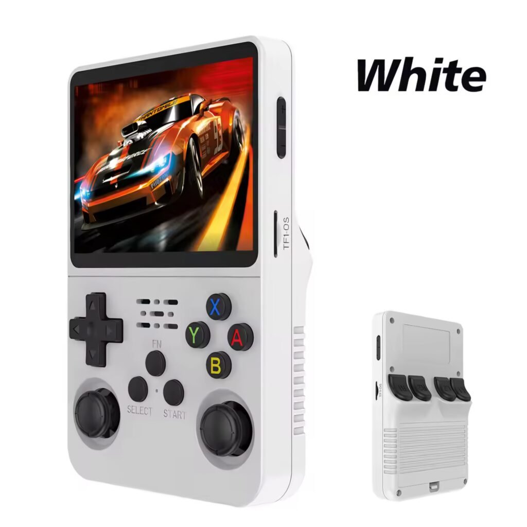 R36S handheld retro console solid white version