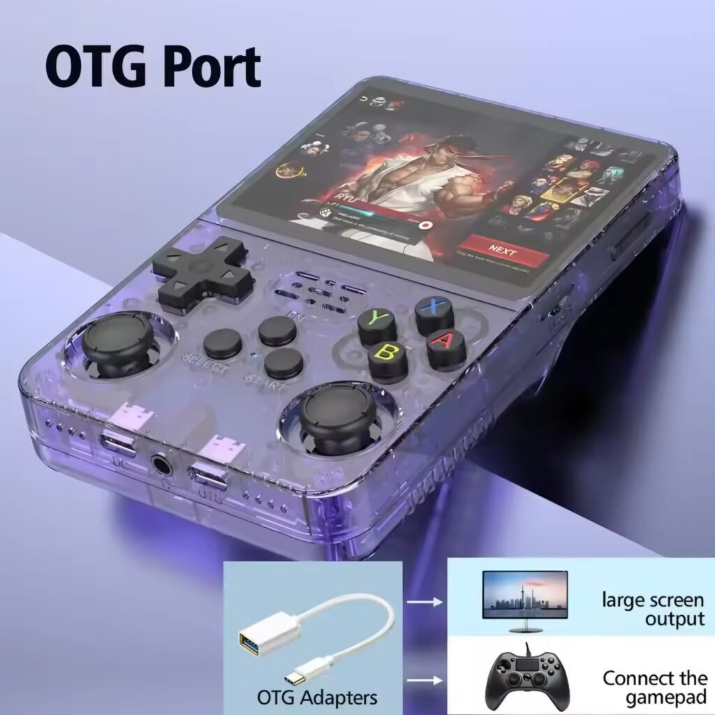 R36S retro handheld OTG port and large screen output