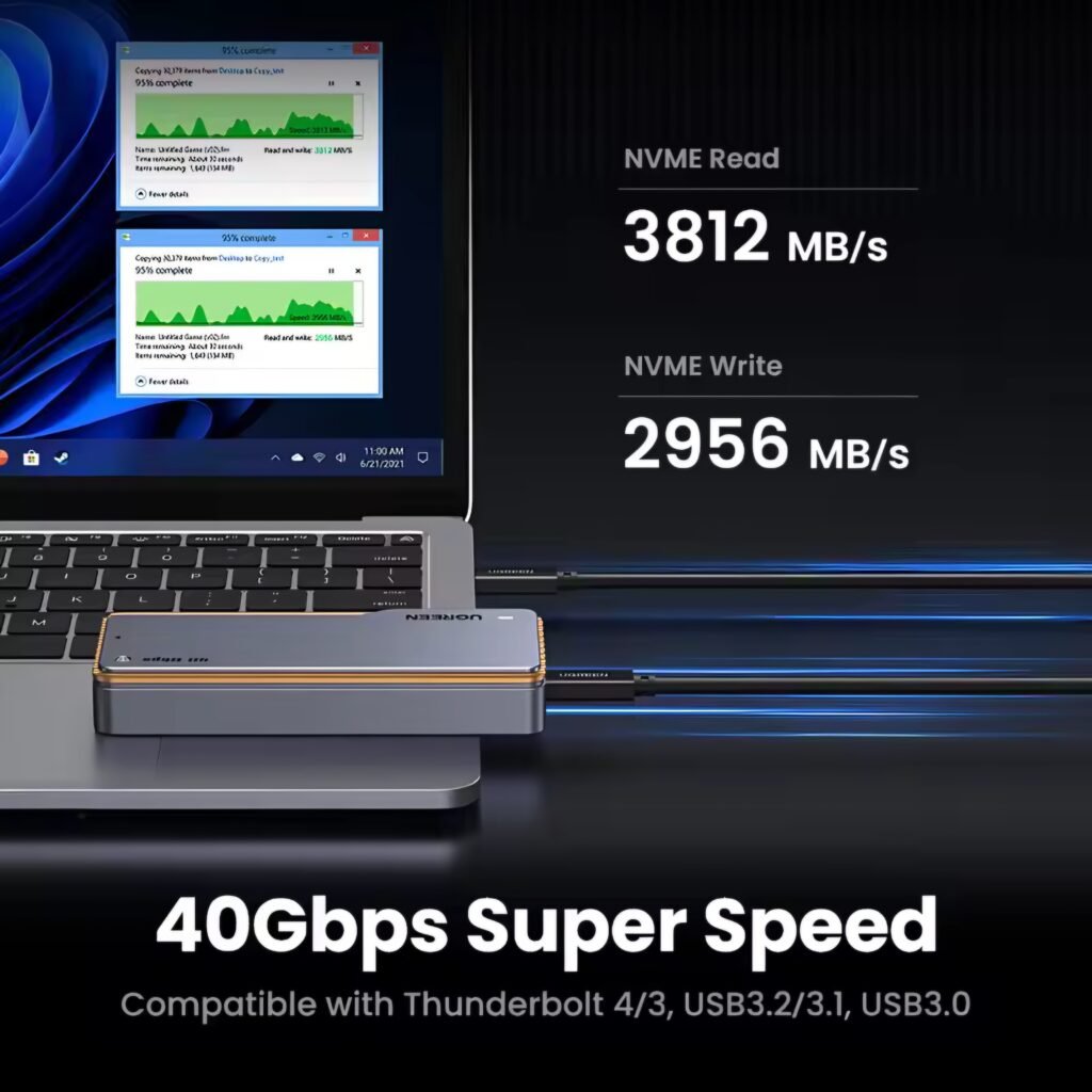 UGREEN 40Gbps super speed test 3800MB/s read write*