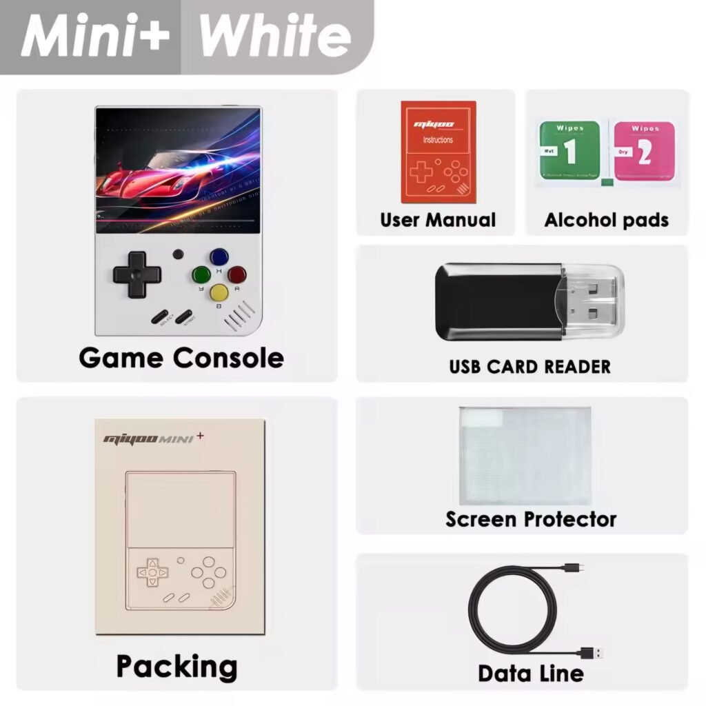 Miyoo Mini Plus black size dimensions and pocket friendly design