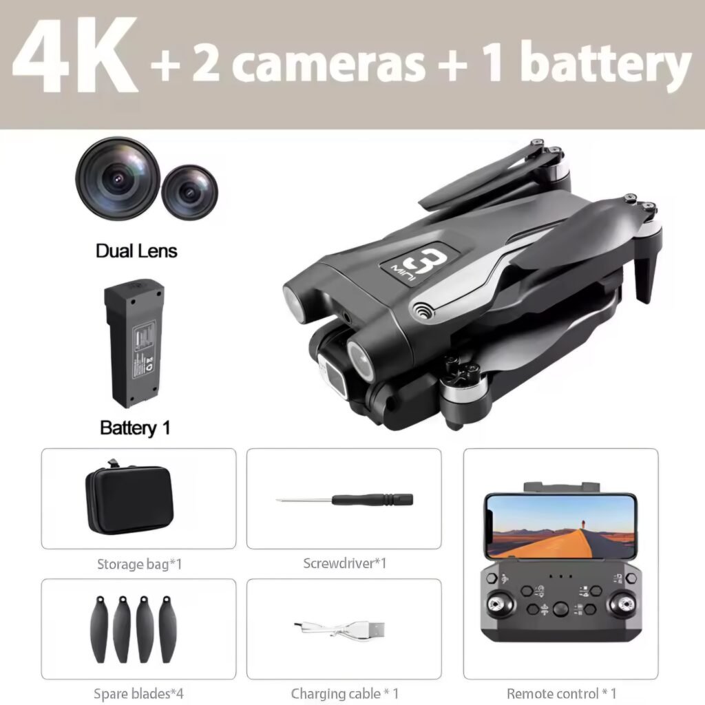 Z908 drone 4K HD camera black color