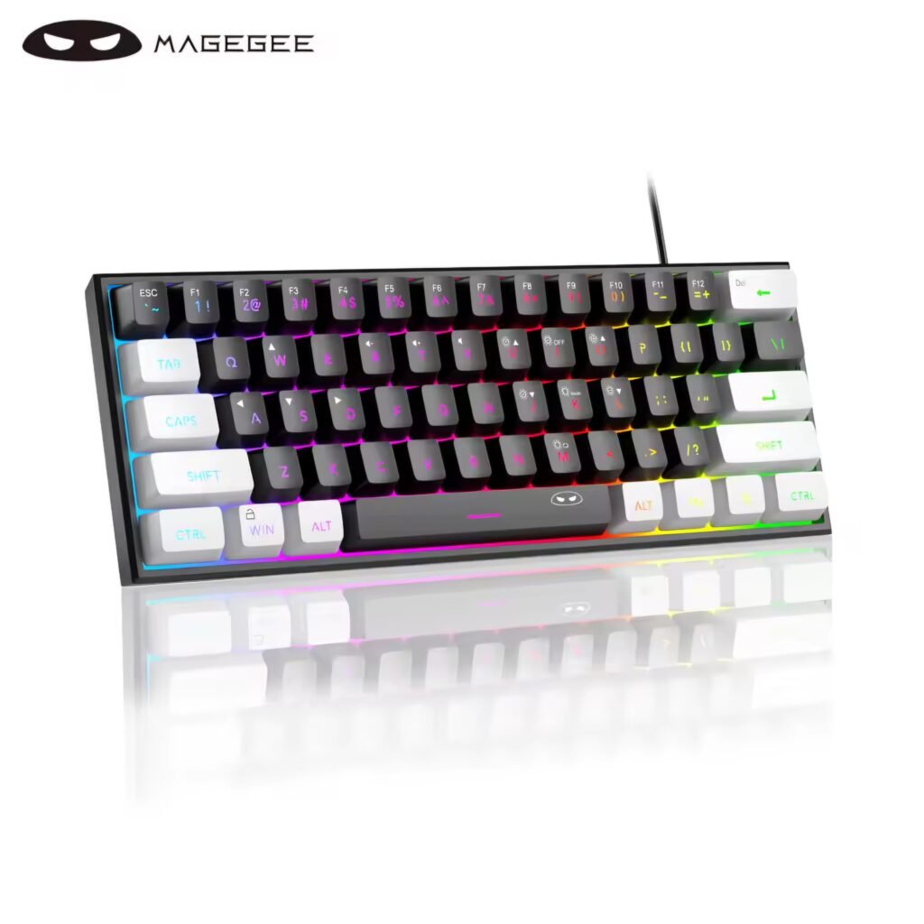 MageGee TS91 black backlit wired mechanical keyboard