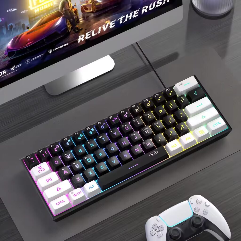 MageGee 60% keyboard dimensions and size comparison