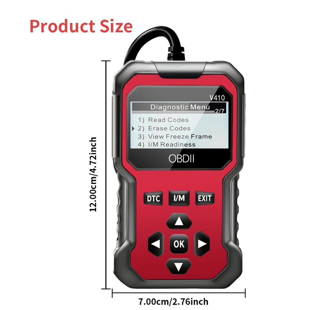 V317 OBD2 scanner compact size dimensions