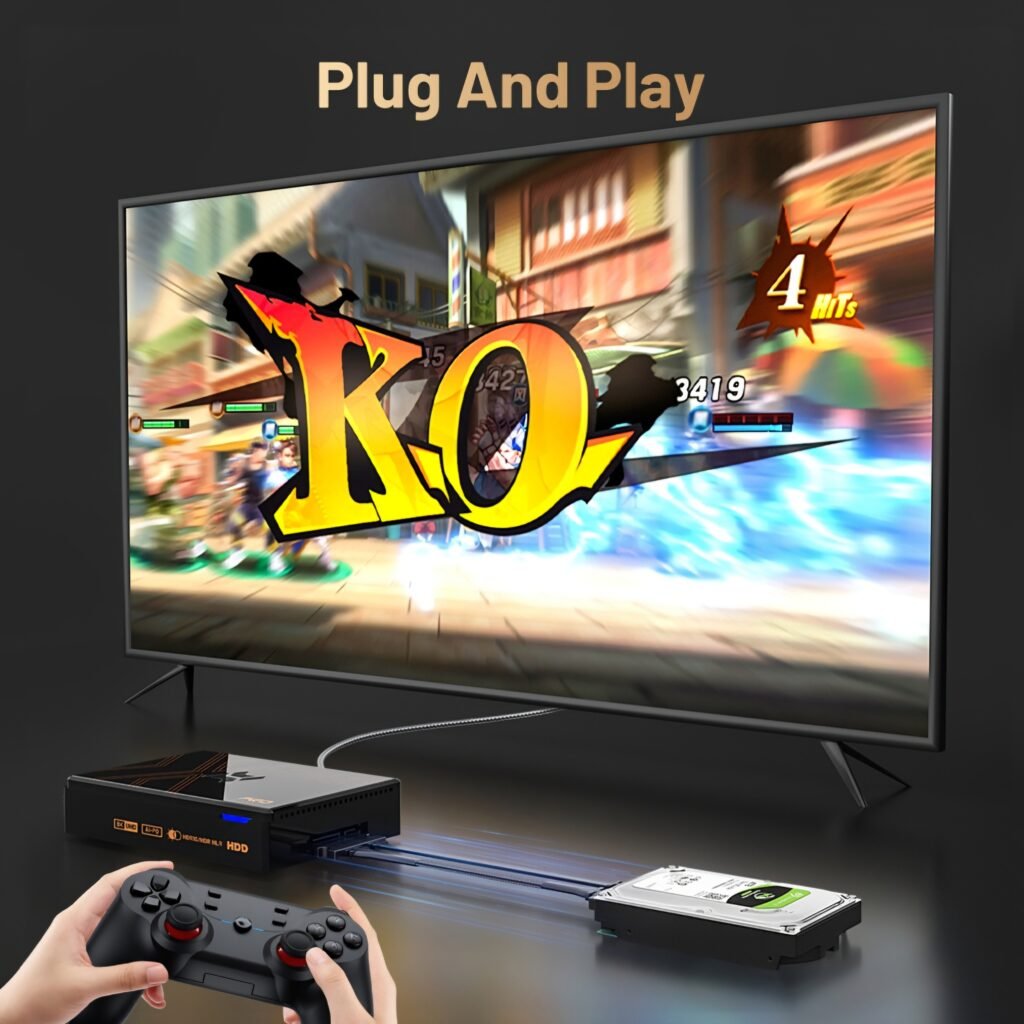 Kinhank Super Console X5 Pro plug and play setup on TV