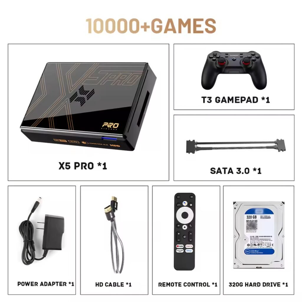 Super Console X5 Pro retro gaming console 320GB version with 10000 games