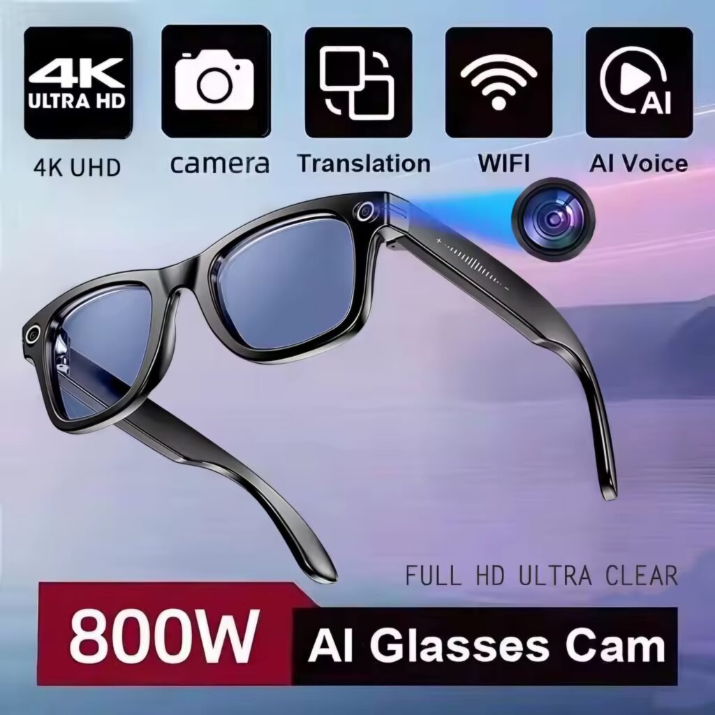 Smart video glasses for vlogging and hands free recording