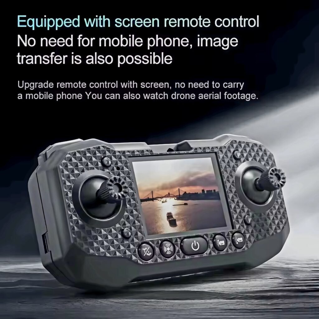 The M6 drone with its screen remote control, part of our detailed M6 drone review.