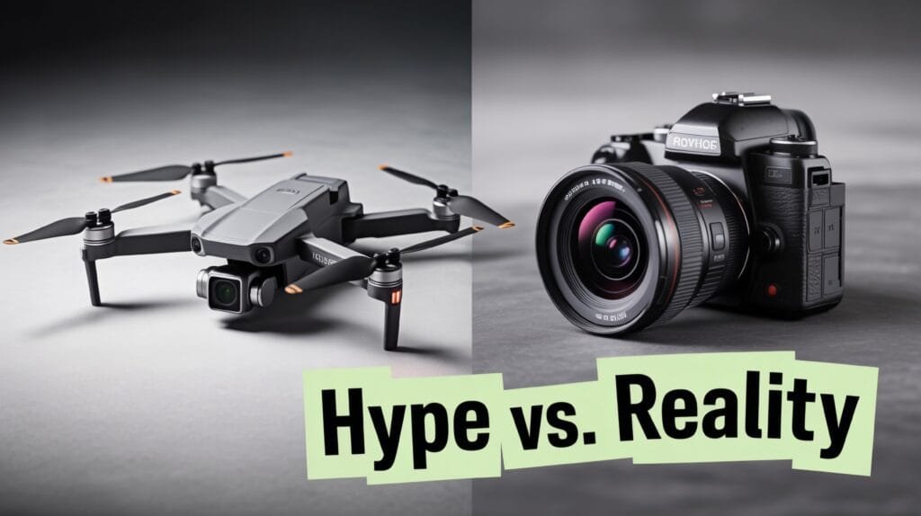 Main product image for the M6 drone review, showing the 8K camera and remote control.