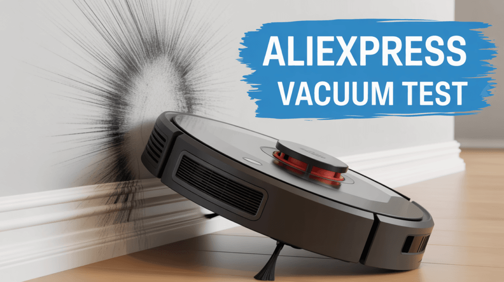 AliExpress smart sweeping robot vacuum test vs wall impact