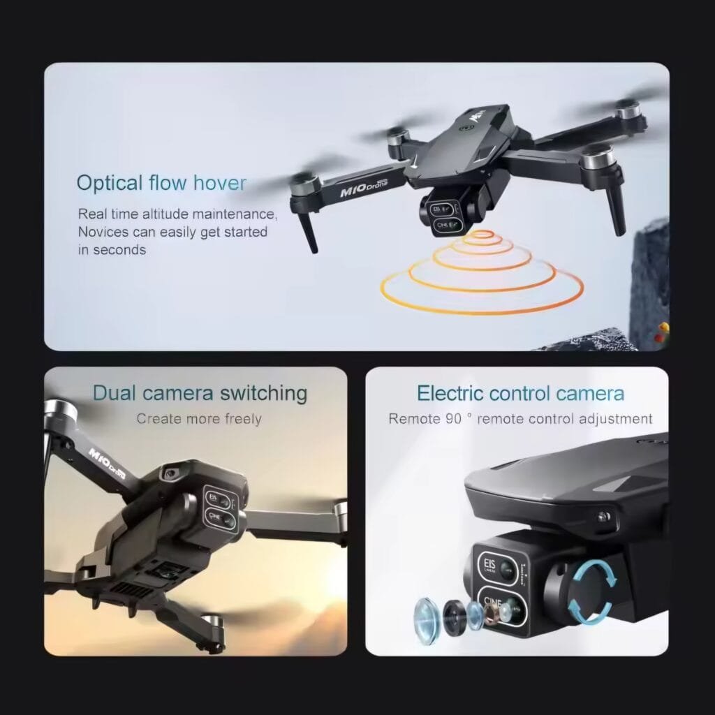 M10 Drone dual camera system with electric control camera adjustment