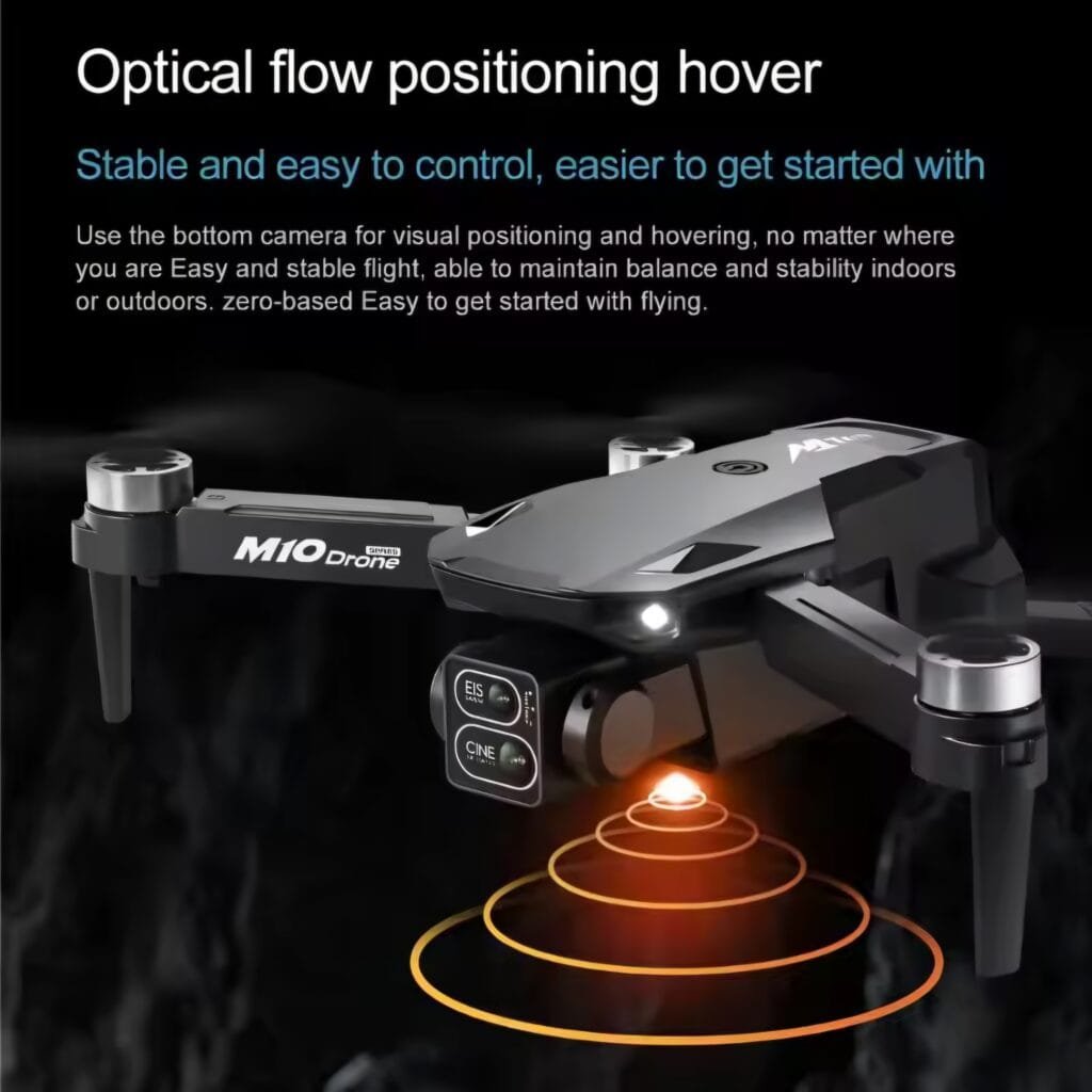 M10 Drone Review: Optical flow positioning sensor for stable hovering