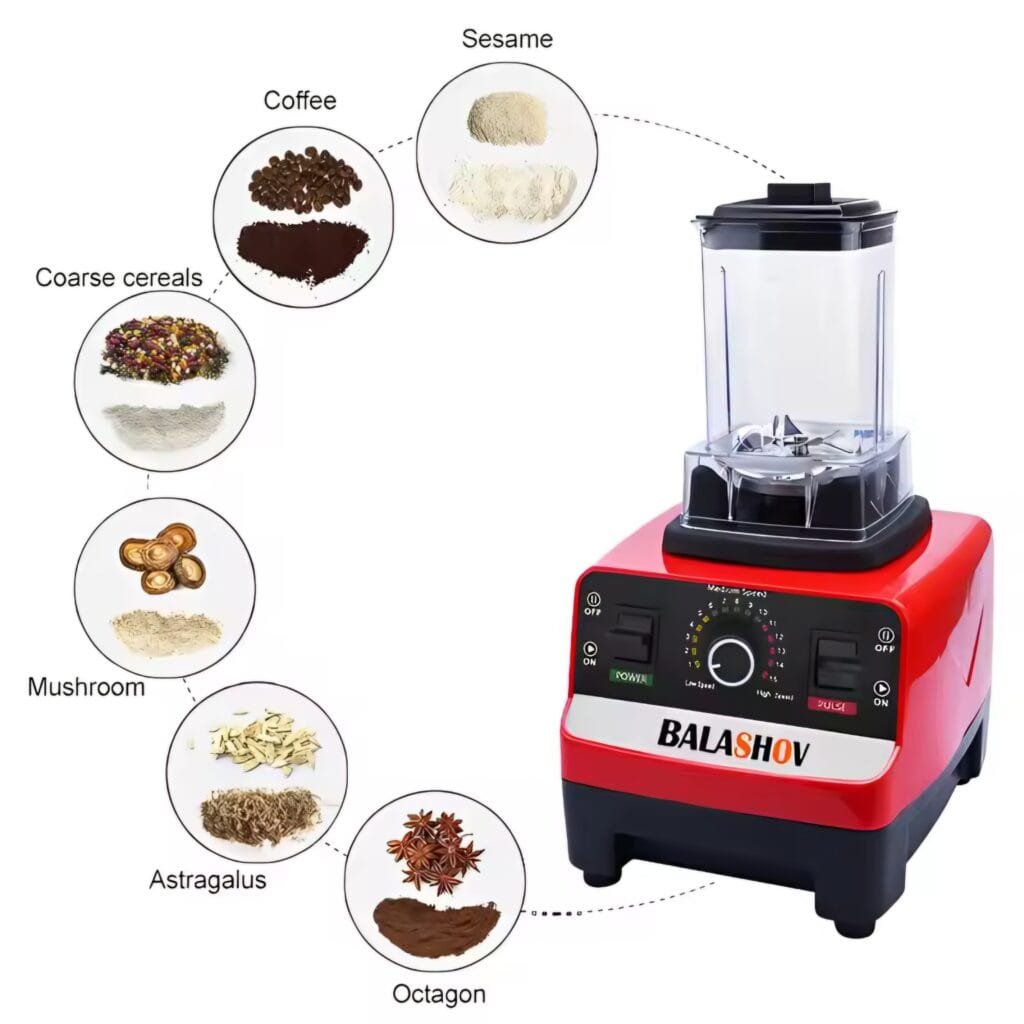 BALASHOV Blender grinding cup attachment for coffee, cereals, and spices