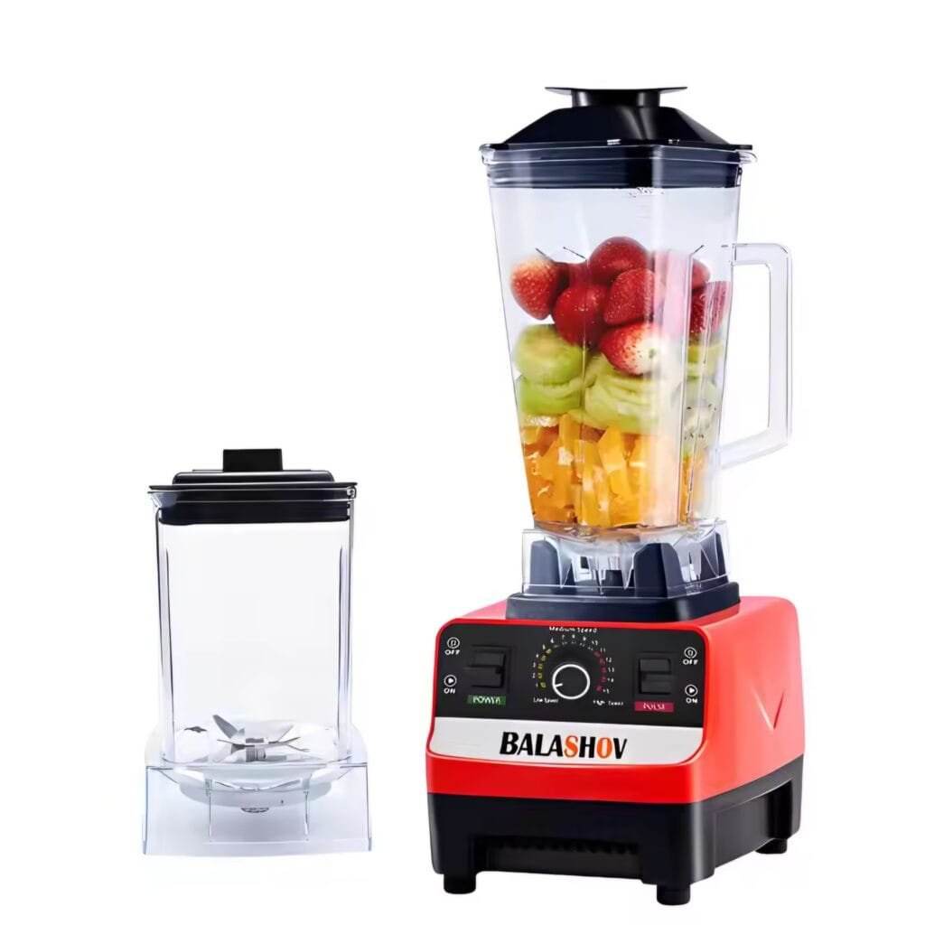 BALASHOV Blender making a fruit smoothie with the 2-liter pitcher