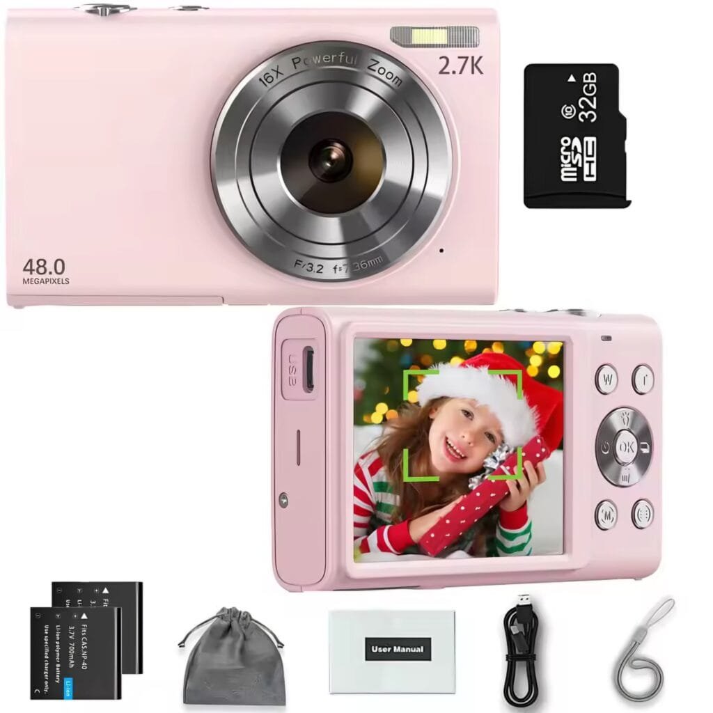 4K Digital Camera Review: Compact pink point and shoot camera with 48MP sensor