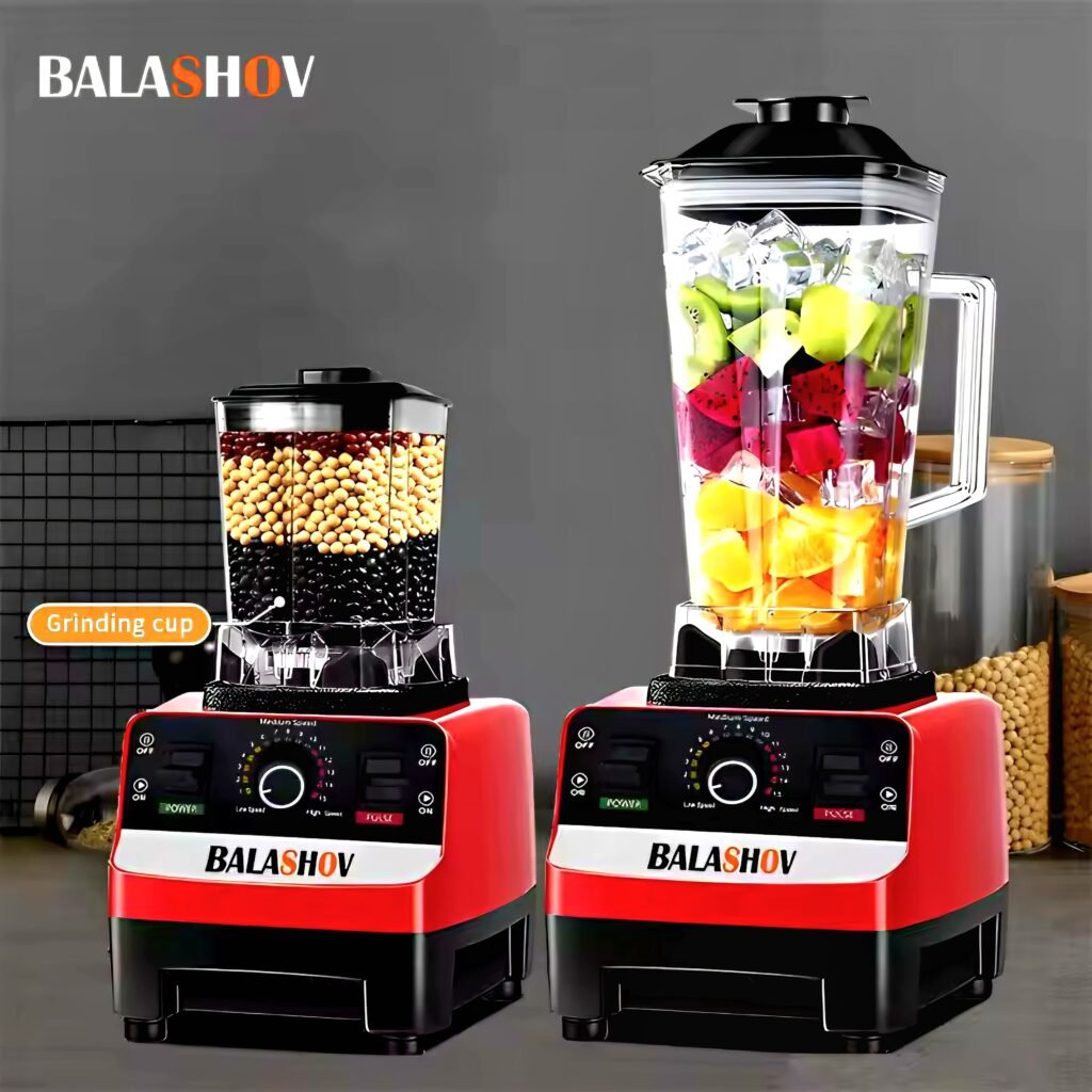 BALASHOV 2000W Heavy Duty Commercial Blender with smoothie jar and grinding cup review