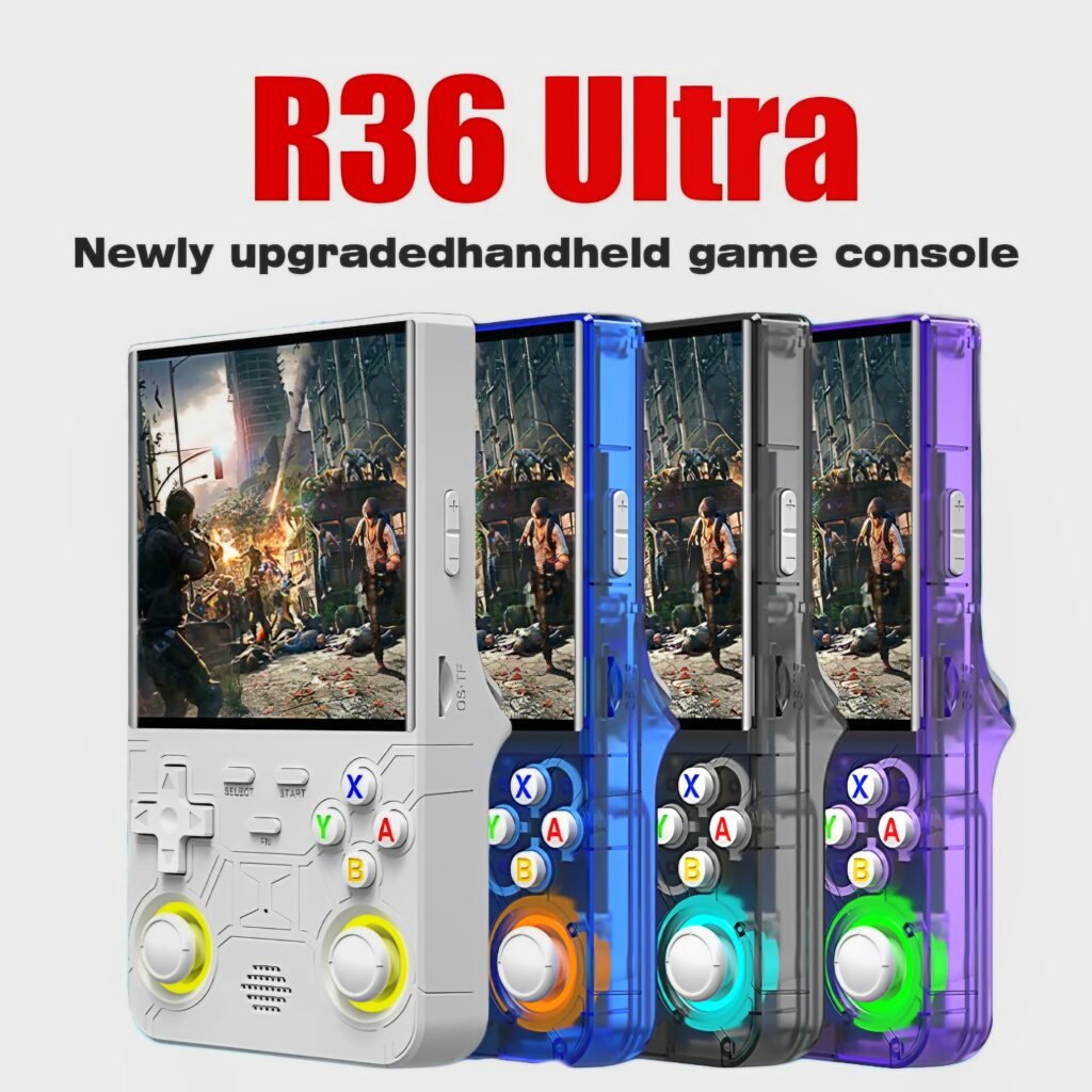 R36 Ultra retro handheld game console with 4.0 inch screen and dual joysticks review