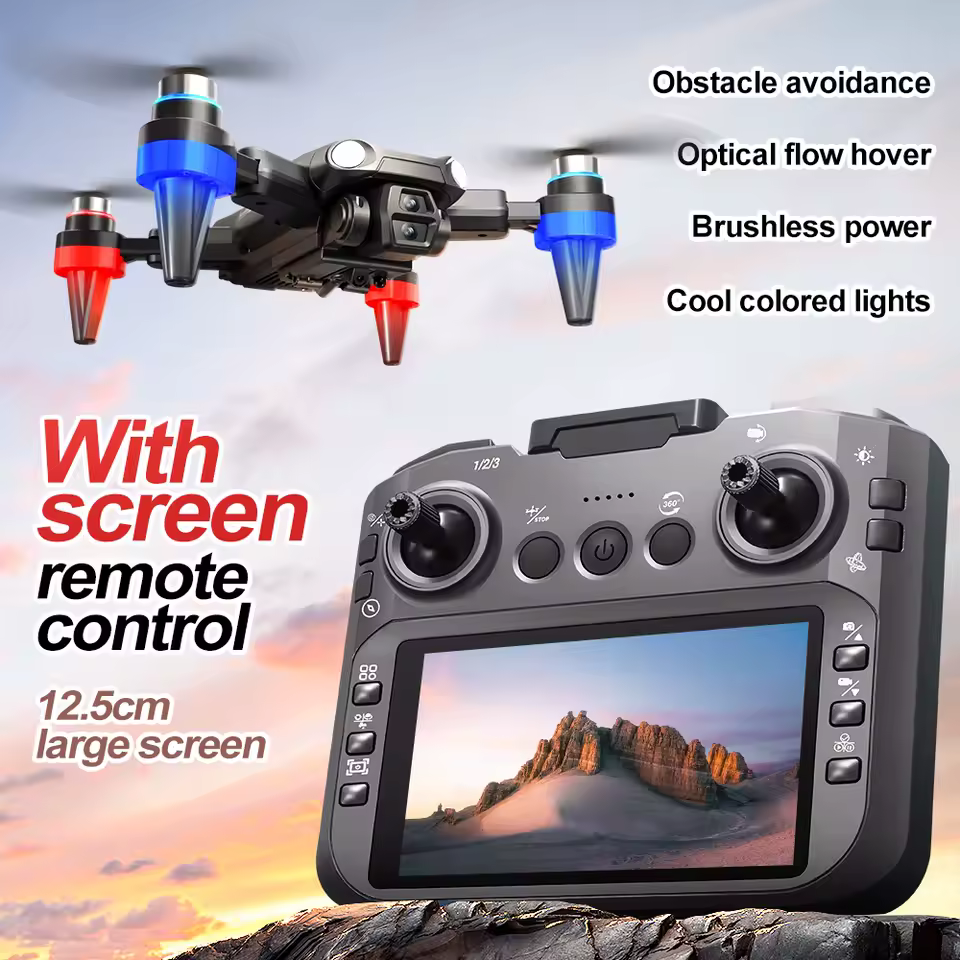 Xiaomi M9 GPS drone with dual camera, brushless motors, and screen remote controller for beginners review