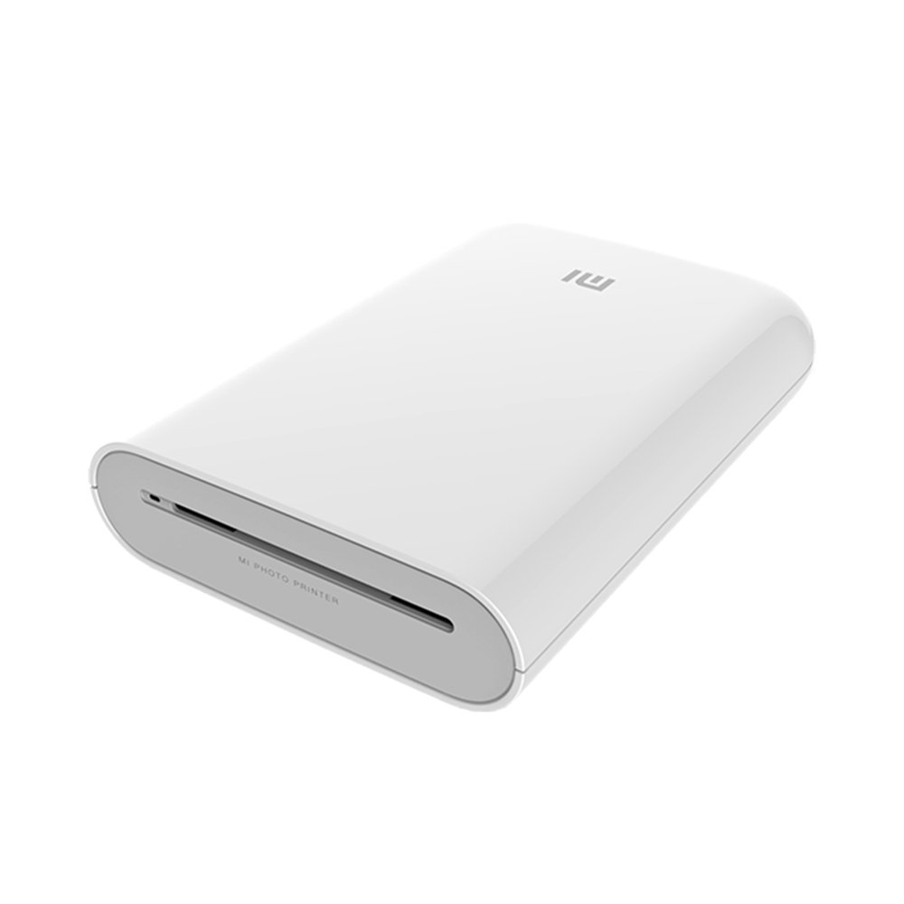 White portable photo printer device