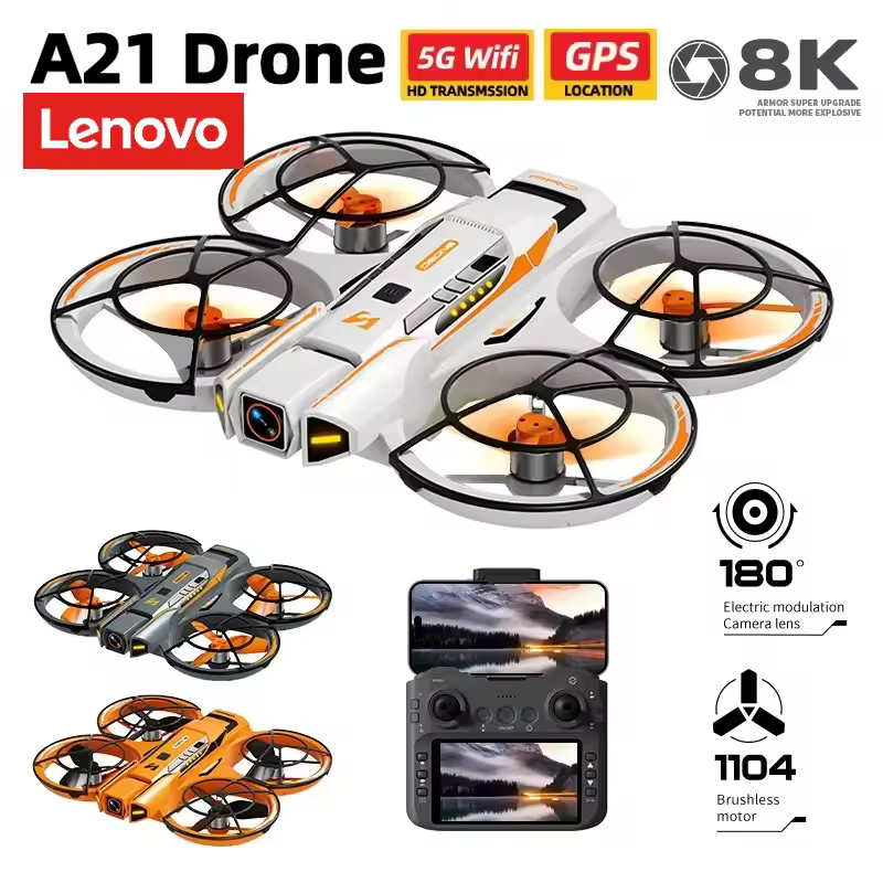 A21 Pro Drone review Lenovo mecha style 8K GPS 5G wifi