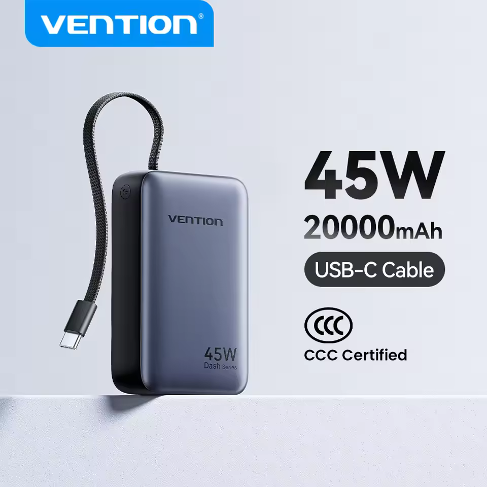 Vention 45W Power Bank Review - 20000mAh Capacity