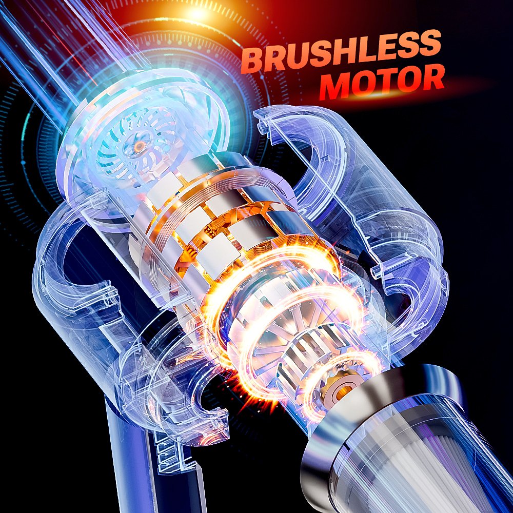 SZUK Wireless Car Vacuum brushless motor for strong suction power
