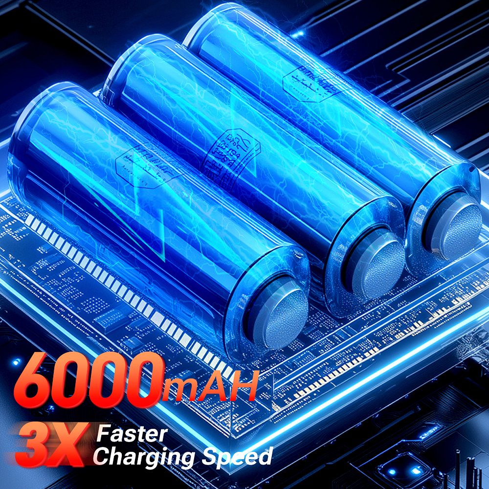 SZUK Wireless Car Vacuum 6000mAh battery with 3X faster charging speed