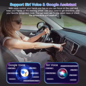 Android 13 CarPlay AI Box supporting Siri voice and Google Assistant while driving