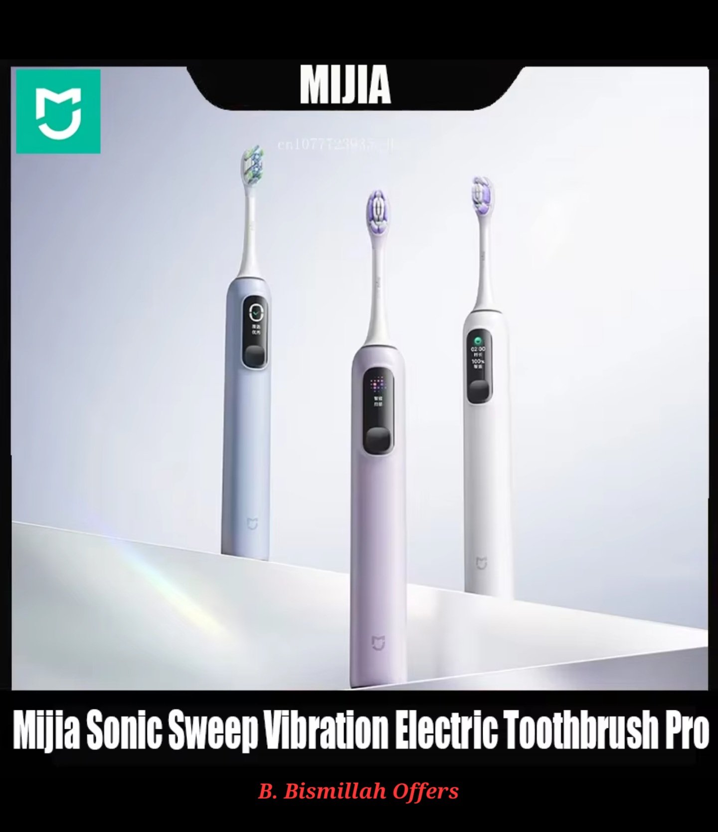 Mijia Sonic Sweep Vibration Electric Toothbrush Pro lineup with OLED display