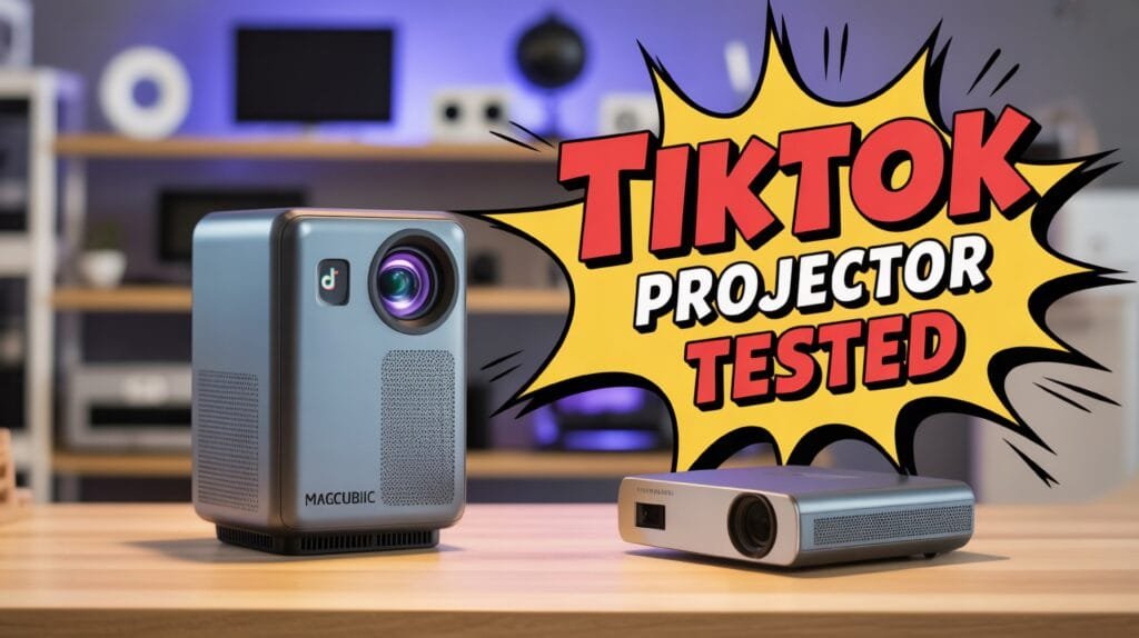 TikTok viral projector review of the Magcubic HY300