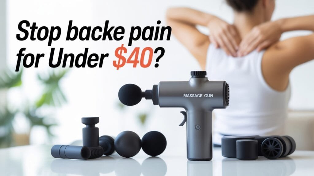 Stop back pain cheap Lenovo massage gun review under 40 dollars