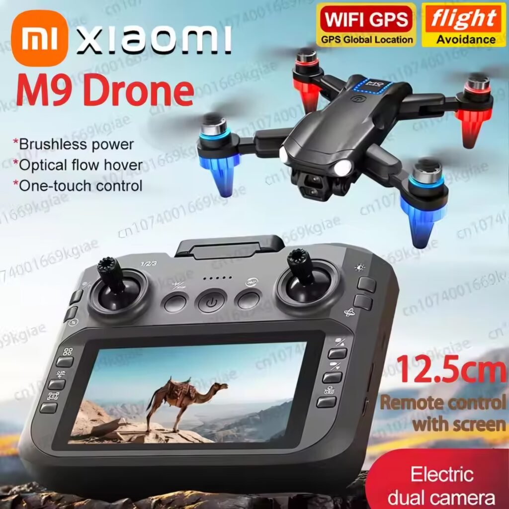 Xiaomi M9 GPS drone with screen remote controller, dual camera and brushless motors review