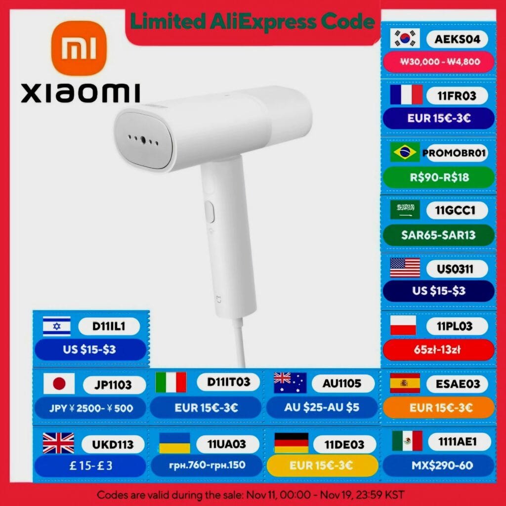 Xiaomi Mijia Handheld Garment Steamer 2 Review - White foldable electric steam iron