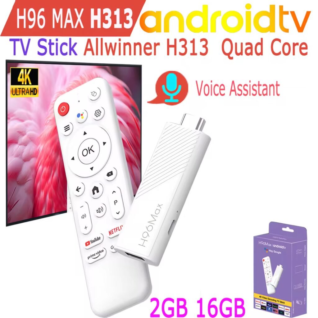 h96 max tv stick connected to tv