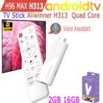 h96 max tv stick connected to tv