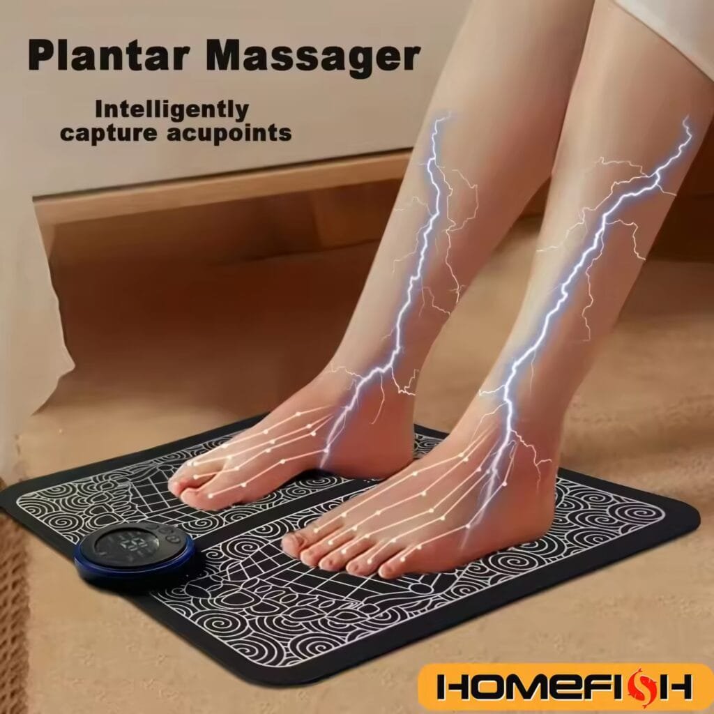 Electric EMS Foot Massager Pad for blood circulation and foot pain relief