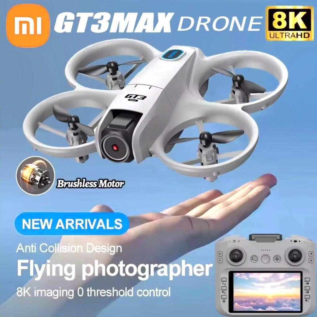 GT3 Max Drone Review - a white mini drone with its FPV remote control