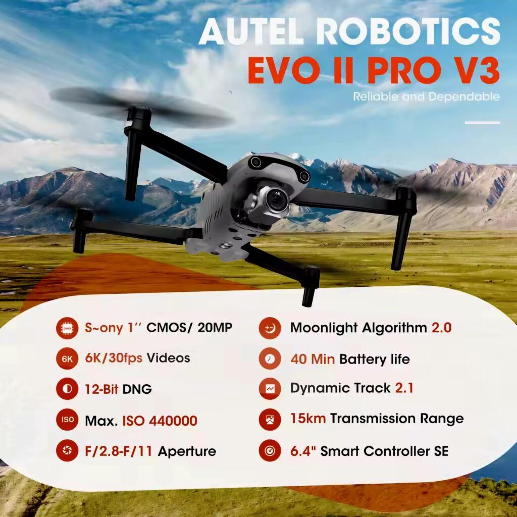Autel EVO II Pro V3 drone main features and official bundle overview