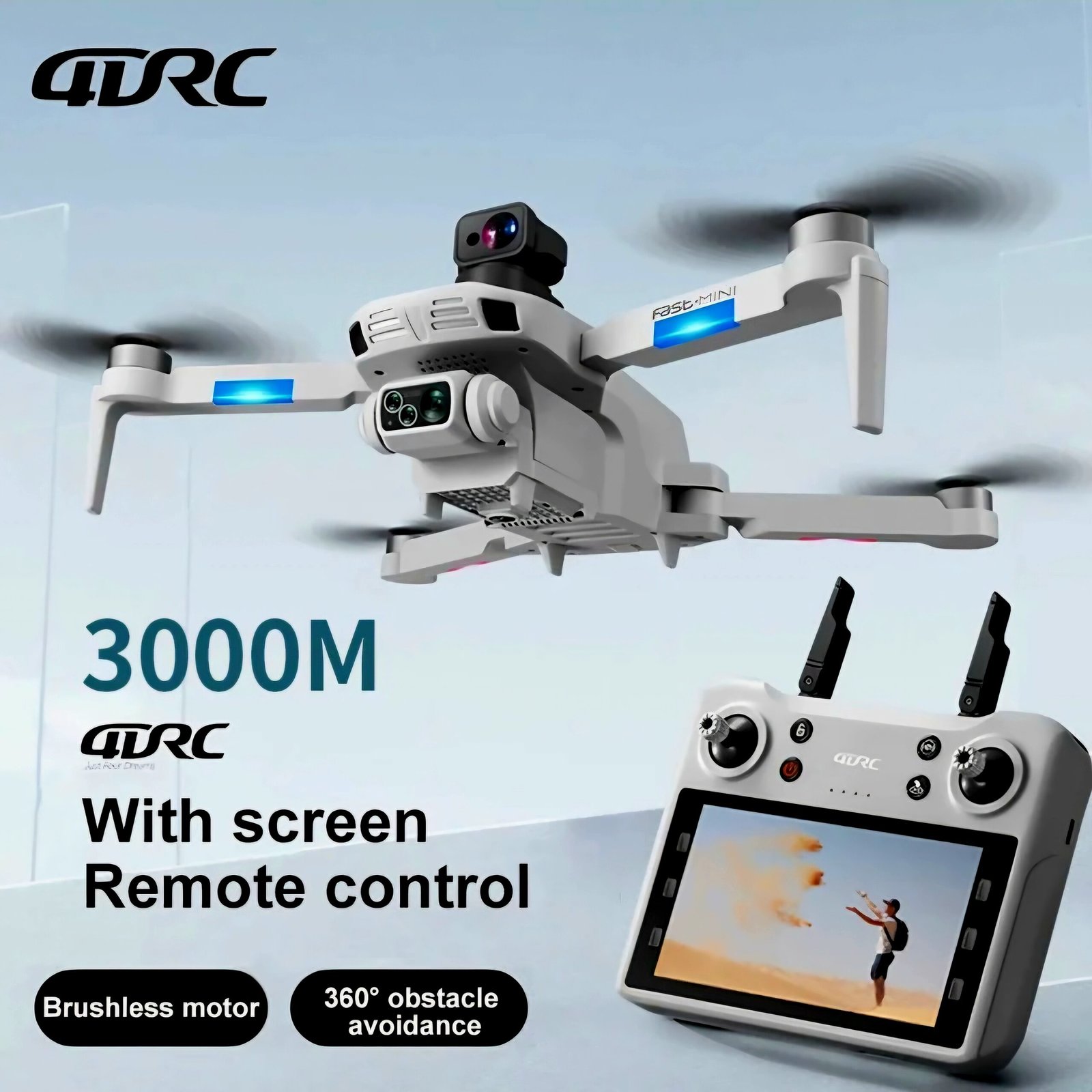 4DRC F8 PRO MAX drone with screen remote control and obstacle avoidance sensor