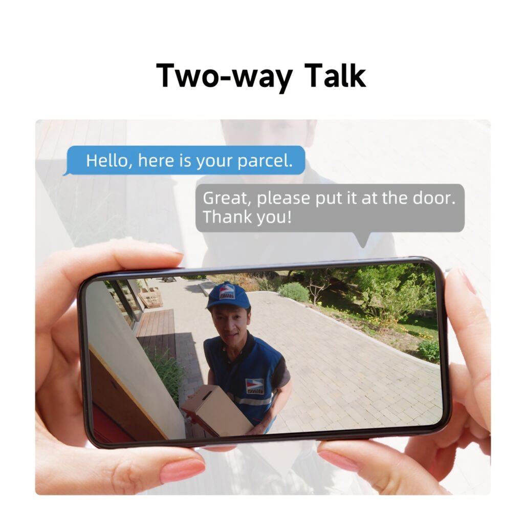 IMILAB EC4 two-way talk feature for communicating with visitors