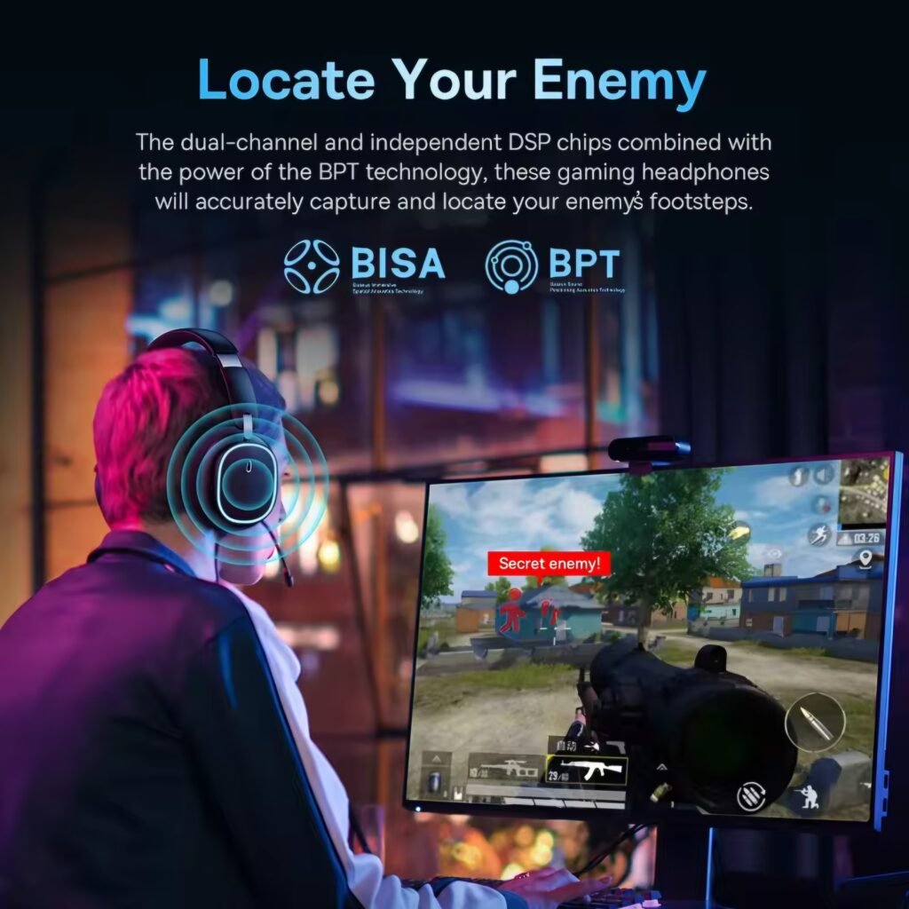 Baseus GH02 Gaming Headset Sound Positioning for FPS Games