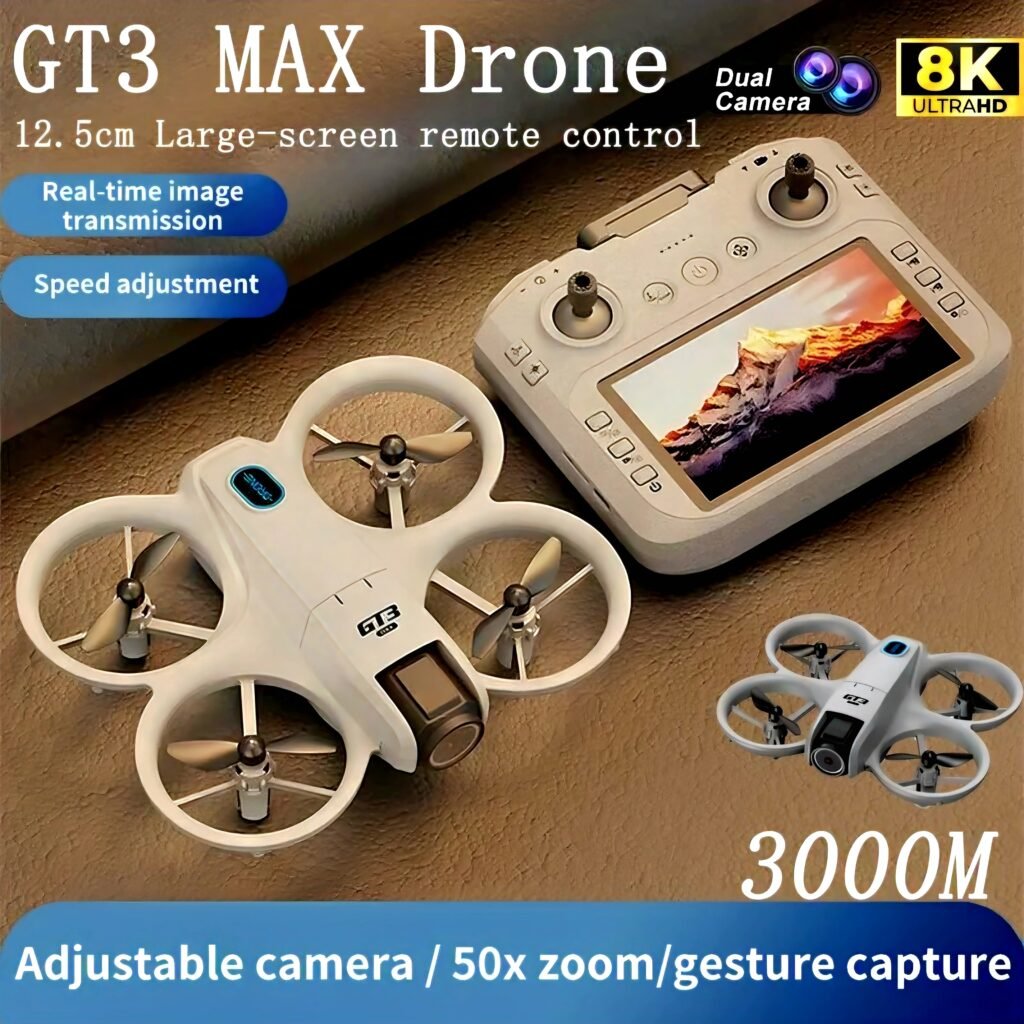 GT3 MAX Drone with large screen remote control and dual 8K camera review