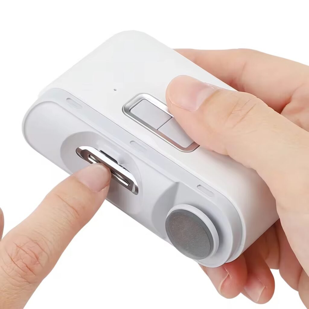 Using an electric nail clipper for safe and painless nail trimming